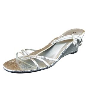 Naturalizer Sz‎ 9 M Silver Gladiator Synthetic Women Sandals 588p65
